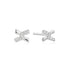 Silver Cross Cubic Zirconia Studs